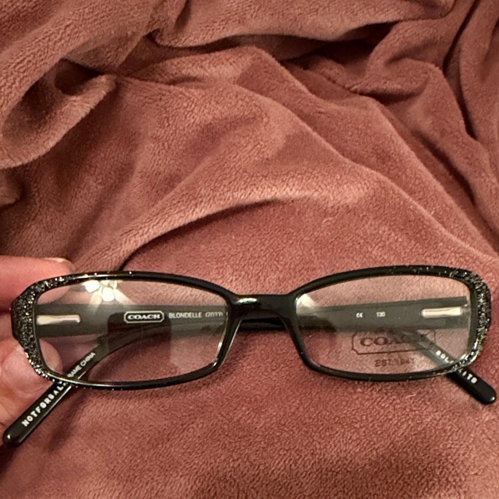 Coach Black Sparkle Eyeglasses